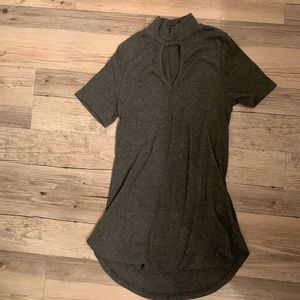 Grey Cut-Out Shirt